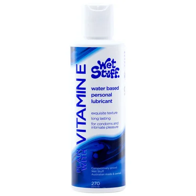 wet stuff plain 270g disk water based lubricant with vitamin e 270 gram bottle