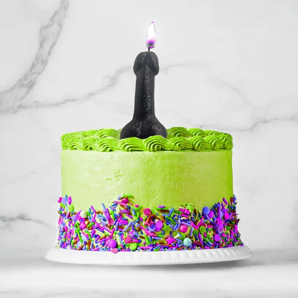 Glitterati Black Glitter Penis Candle - Black 10 cm Penis Party Candle — image 2 of 4
