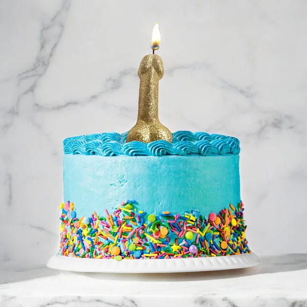 Glitterati Gold Glitter Penis Candle - Gold 10 cm Penis Party Candle — image 3 of 4