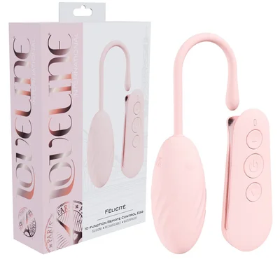 loveline felicite pink pink usb rechargeable vibrating egg with wireless remote