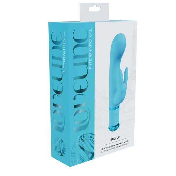 LOVELINE Belle - Blue - Blue 15.6 cm USB Rechargeable Rabbit VIbrator — image 4 of 4