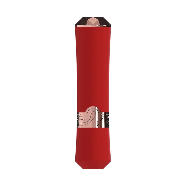 LOVELINE Dahlia - Red - Red 12.5 cm USB Rechargeable Lipstick Vibrator — image 4 of 5