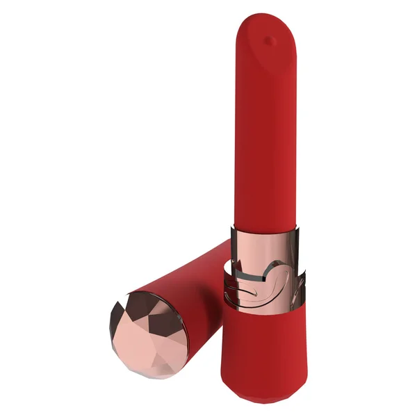 LOVELINE Dahlia - Red - Red 12.5 cm USB Rechargeable Lipstick Vibrator — image 2 of 5