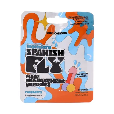 doc johnson spanish fly raspberry flavoured male enhancement gummies