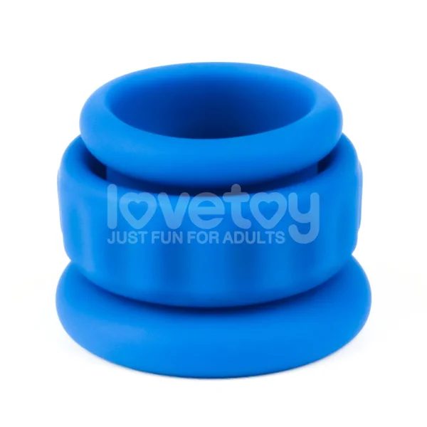 Pinnacle Pro Twin Flex - Blue Cock & Balls Rings — image 4 of 9