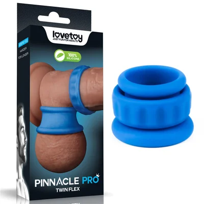 pinnacle pro twin flex blue cock balls rings