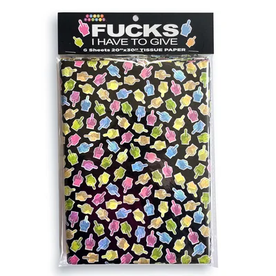 fucks i have to give tissue paper sheets novelty decoration sheets 6 pack
