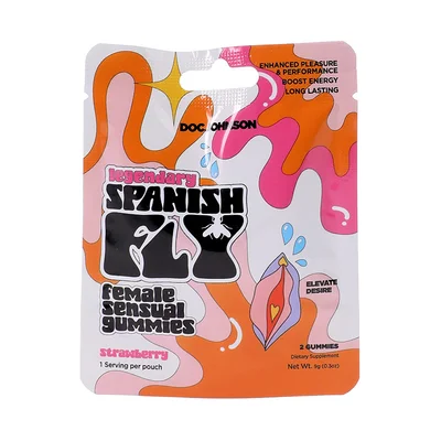 doc johnson spanish fly strawberry flavoured female enhancement gummies