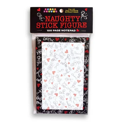 naughty stick figure notepad novelty notepad 100 pages
