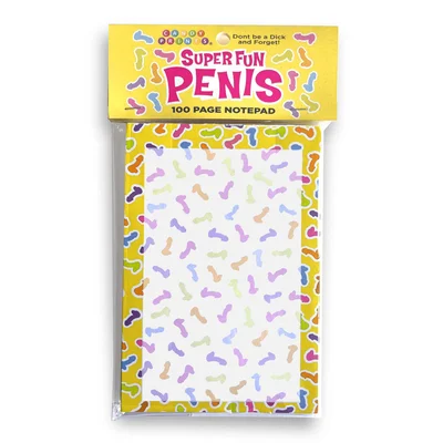 super fun penis notepad novelty notepad 100 pages