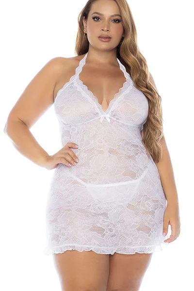 Mapale by Espiral Lace & Liberty 2 Piece Halter Neck Babydoll & Panty Set — image 4 of 6