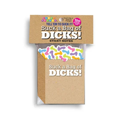 suck a bag of dicks sticky notes novelty sticky notes 100 pack