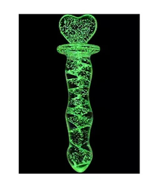 Lucent Glow In The Dark Heartfelt Glass Massager — image 2 of 5