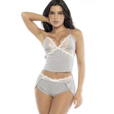 mapale by espiral heather 2 piece pajama set
