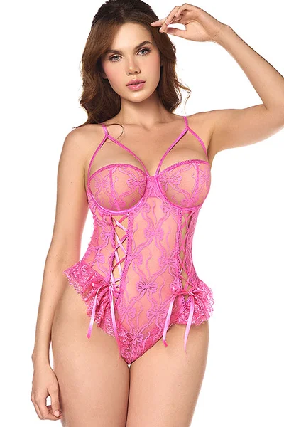Mapale by Espiral Sweet Talker Frilly Lace Teddy — image 11 of 15
