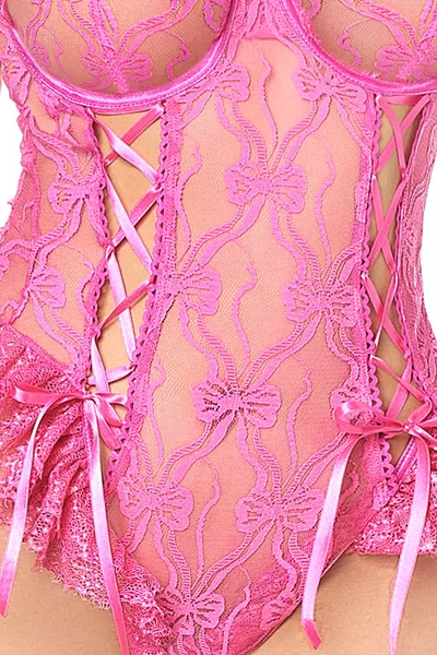 Mapale by Espiral Sweet Talker Frilly Lace Teddy — image 13 of 15