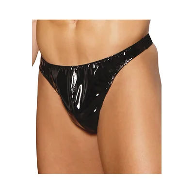 elegant moments vixen mens vinyl thong