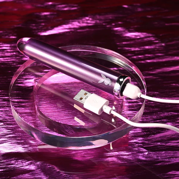 Playboy Pleasure AMETHYST - Purple 12.4 cm USB Rechargeable Glass Tipped Mini Vibrator — image 9 of 9