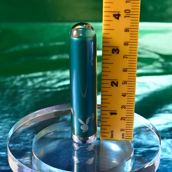 Playboy Pleasure EMERALD - Blue 9.1 cm USB Rechargeable Glass Tipped Bullet — image 8 of 9