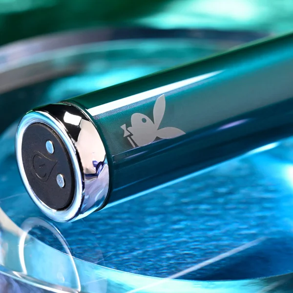 Playboy Pleasure EMERALD - Blue 9.1 cm USB Rechargeable Glass Tipped Bullet — image 7 of 9