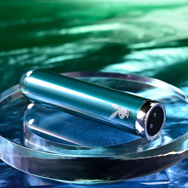 Playboy Pleasure EMERALD - Blue 9.1 cm USB Rechargeable Glass Tipped Bullet — image 6 of 9