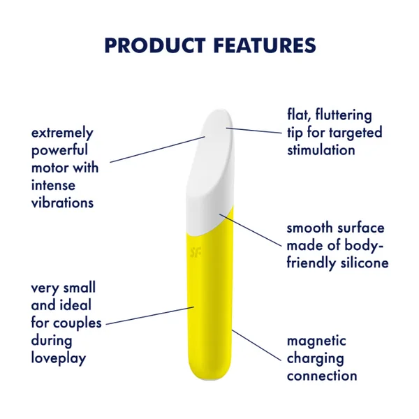 Satisfyer Ultra Power Bullet 7 Powerful Vibrator Stimulation Stimulator - Yellow — image 2 of 4