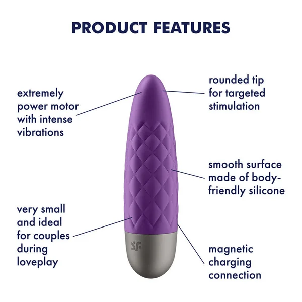 Satisfyer Ultra Power Bullet 5 - Purple USB Rechargeable Bullet — image 3 of 8