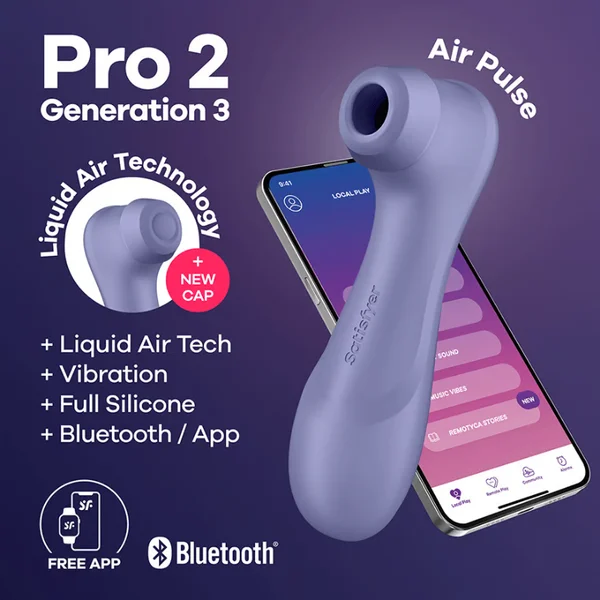 Satisfyer Pro 2 Generation 3 with App Control Powerful Vibrator - Lilac — image 4 of 4