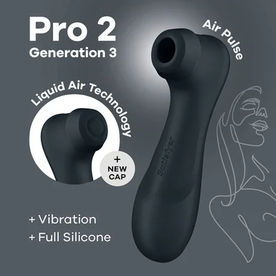 satisfyer pro 2 generation 3 dark grey dark grey touch free usb rechargeable clitoral stimulator