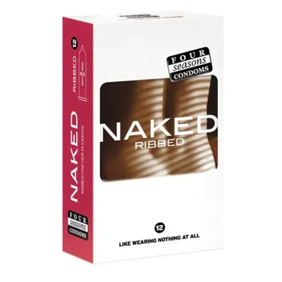 four seasons naked ribbed 12 pack condoms