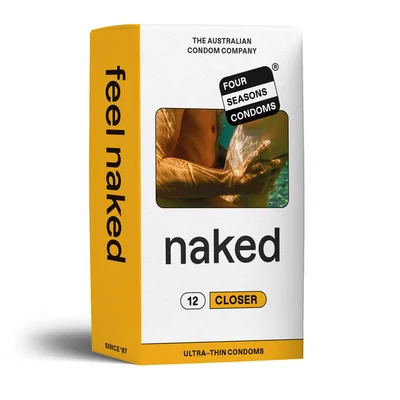 four seasons naked closer ultra thin tighter lubed condoms 12 pack