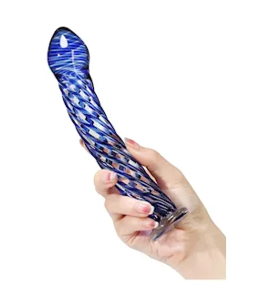 Lucent Spiral Waves Glass Dildo — image 4 of 4