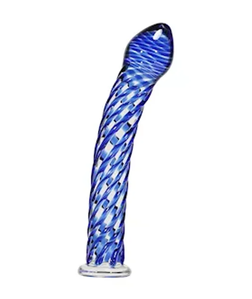 Lucent Spiral Waves Glass Dildo — image 2 of 4