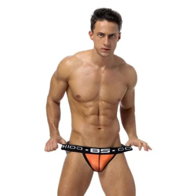 club jox 85 collection perforated pouch orange xxl jockstrap