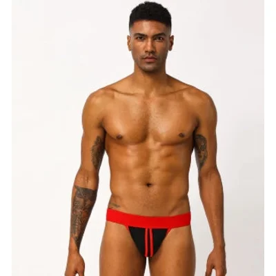 club jox two stripes or racing stripes red jockstrap