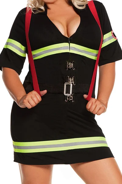Elegant Moments Ms Blazin Hot Two Piece Firefighter Costume — image 5 of 6