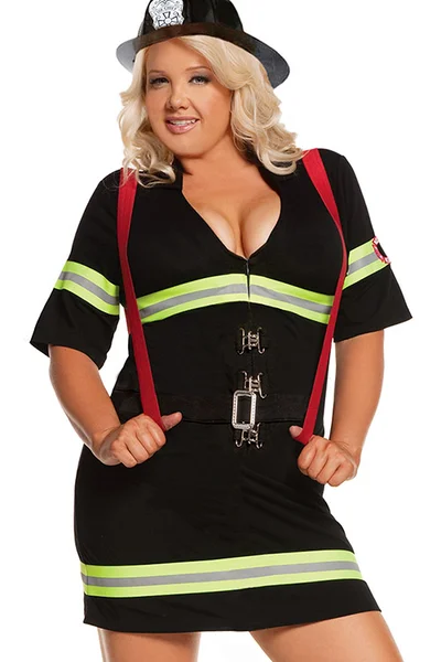 Elegant Moments Ms Blazin Hot Two Piece Firefighter Costume — image 3 of 6