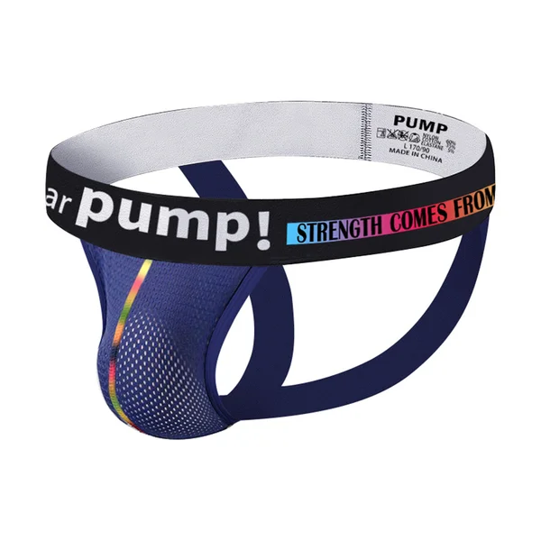 CLUB JOX PUMP PRIDE MP294 BLUE JOCKSTRAP — image 2 of 10