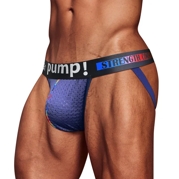 CLUB JOX PUMP PRIDE MP294 BLUE JOCKSTRAP — image 5 of 10