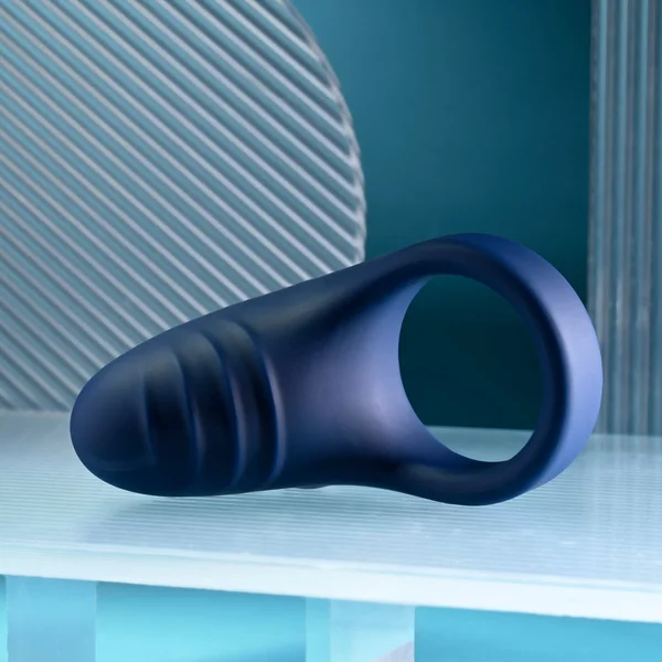 Playboy Pleasure PLEASURE POINT - Blue USB Rechargeable Vibrating Cock Ring — image 5 of 9
