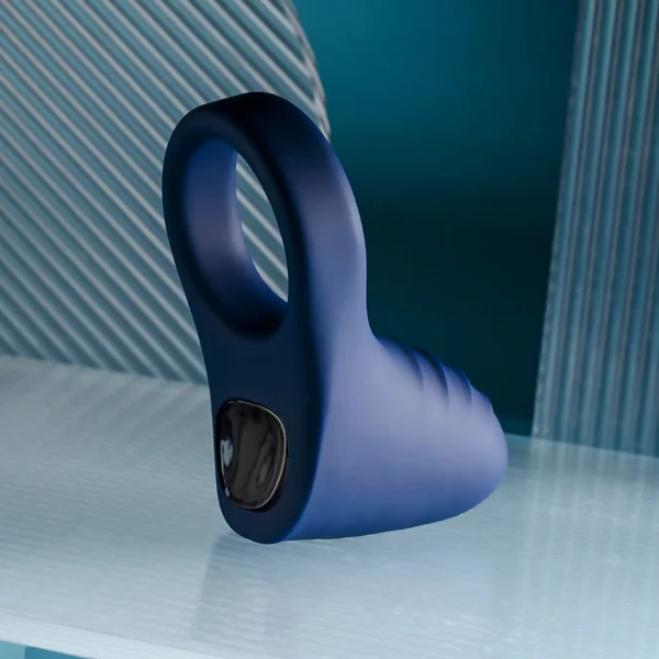 Playboy Pleasure PLEASURE POINT - Blue USB Rechargeable Vibrating Cock Ring — image 6 of 9