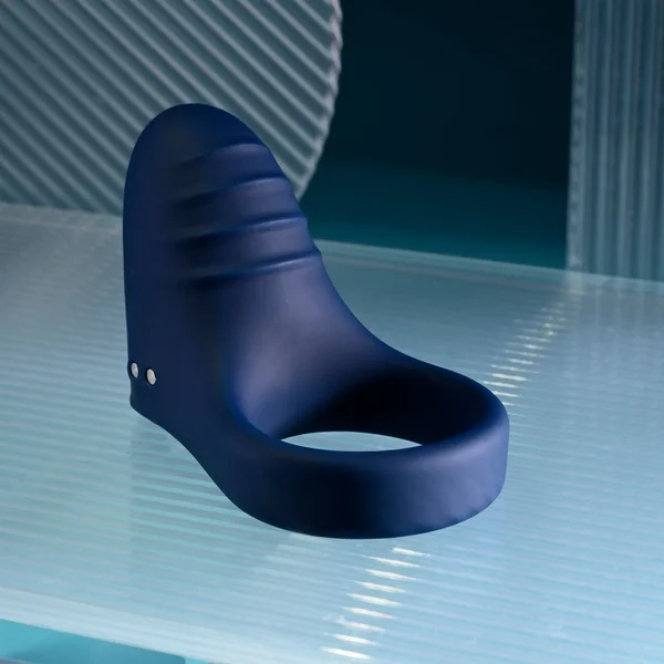 Playboy Pleasure PLEASURE POINT - Blue USB Rechargeable Vibrating Cock Ring — image 2 of 9