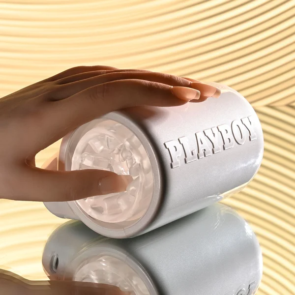 Playboy Pleasure SPIN DOCTOR - White USB Rechargeable Vibrating & Spinning Stroker — image 7 of 9
