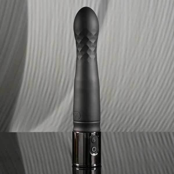 Playboy Pleasure PLEASURE ZONE - Black 21.4 cm Rechargeable Vibrator with USB Charging Dock — image 2 of 9