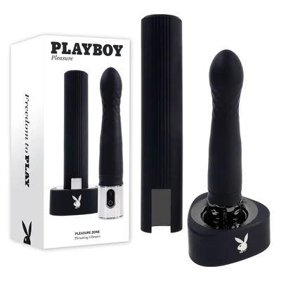 playboy pleasure pleasure zone black 214 cm rechargeable vibrator with usb charging dock