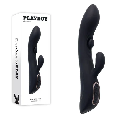 playboy pleasure thats the spot black 233 cm usb rechargeable rabbit vibrator with g spot tapper