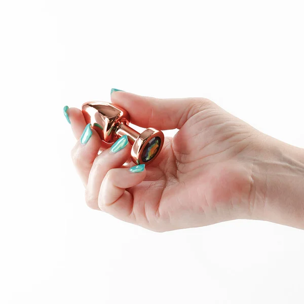Rear Assets Petite - Rose Gold with Rainbow Gem — image 2 of 3