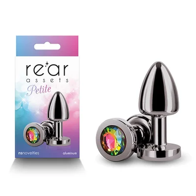 rear assets petite gunmetal with rainbow