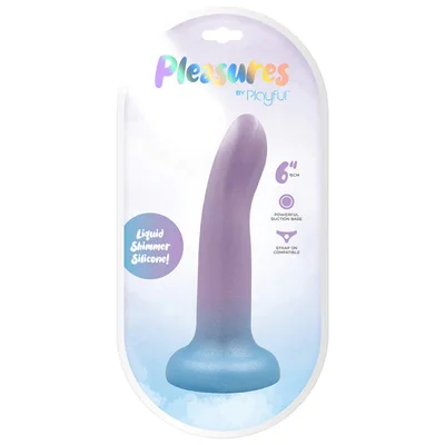 pleasures by playful 6 inch dong purple to blue