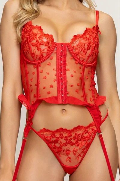 Seven Til Midnight Scarlet Heart 2 Piece Bustier & Thong Set — image 5 of 5